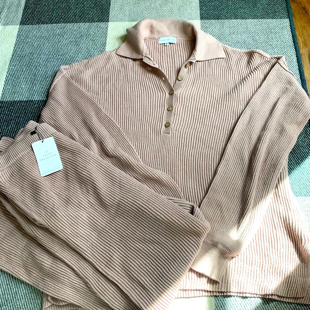 The Calm & Collective Dusty Mauve Lounge Set (size large)